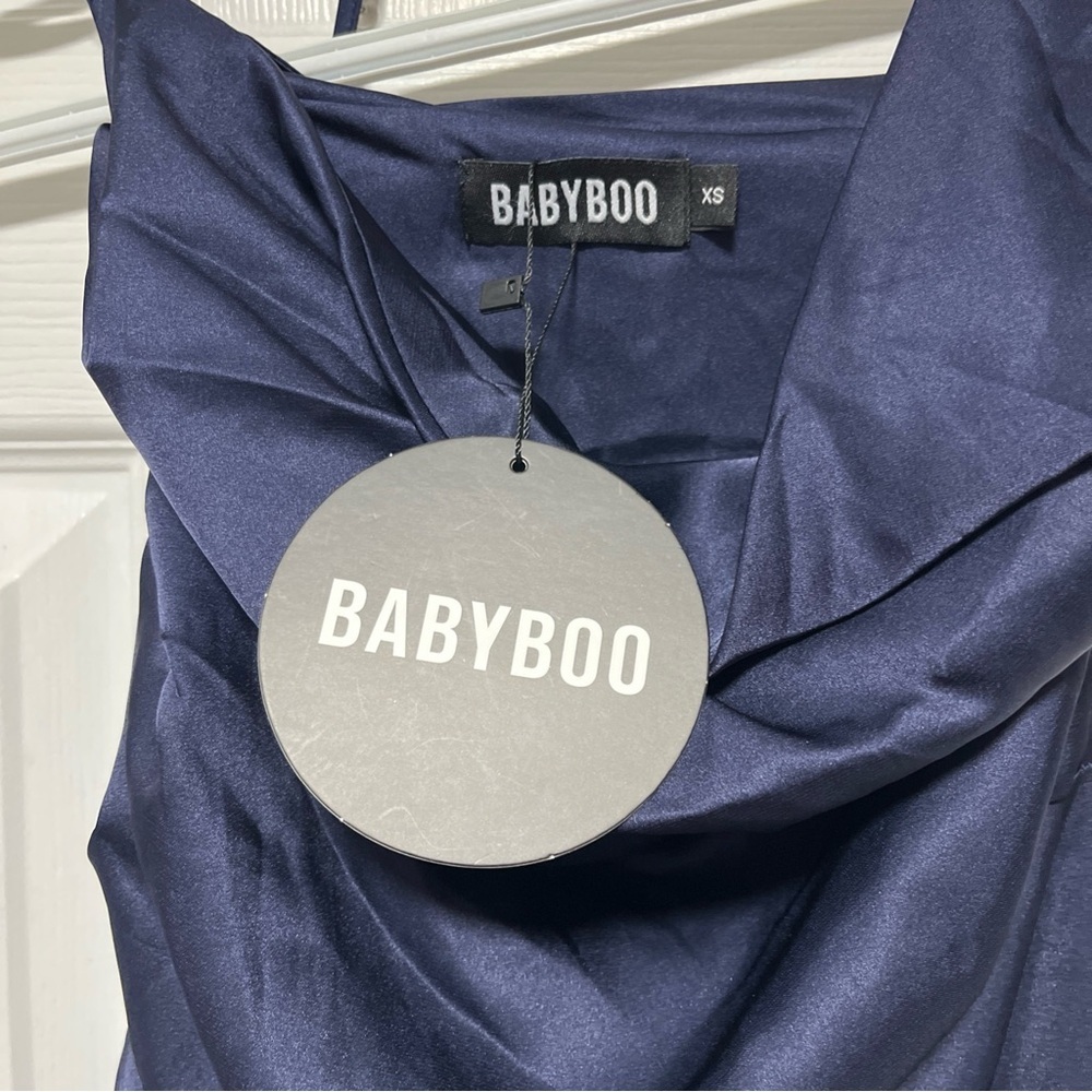 Elegant Navy One-Shoulder Maxi Dress - Picture 11 of 16